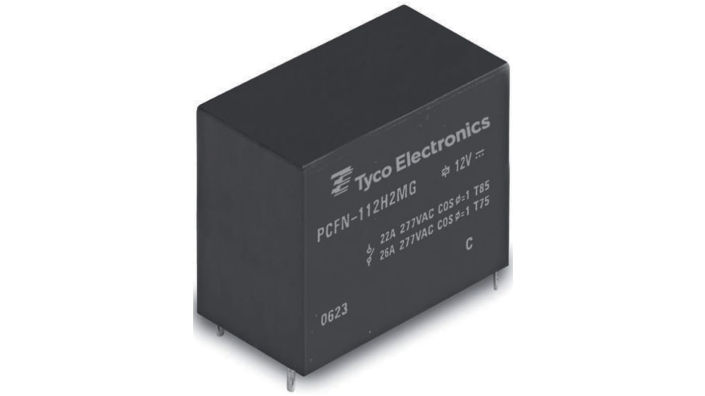 Relé sin enclavamiento TE Connectivity PCFN de 1 polo, SPST, bobina 24V dc, 25A, Montaje en PCB