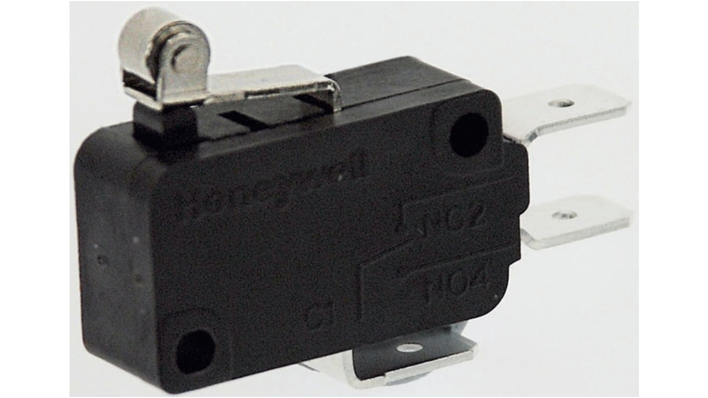 Honeywell Short Roller Lever Microswitch, 16 A @ 250 V ac, SPDT