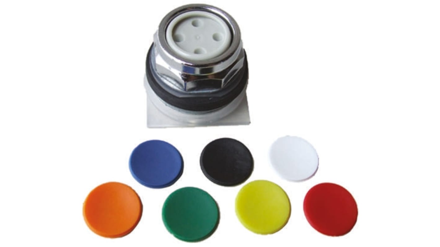 Schneider Electric Harmony 9001K Series Black, Blue, Green, Orange, Red, White, Yellow Spring Return Push Button Head,