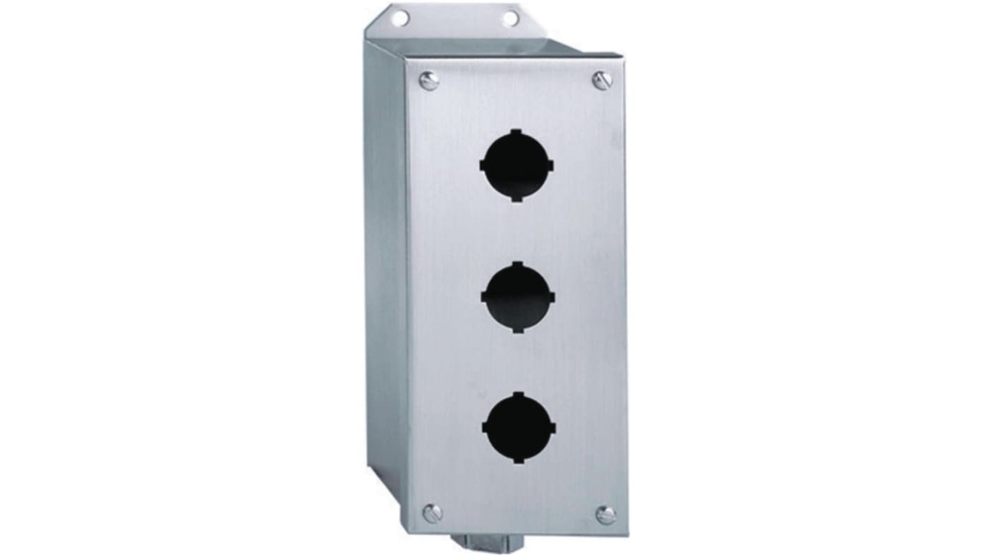 Schneider Electric Stainless Steel Harmony 9001K Push Button Enclosure - 1 Hole 30mm Diameter