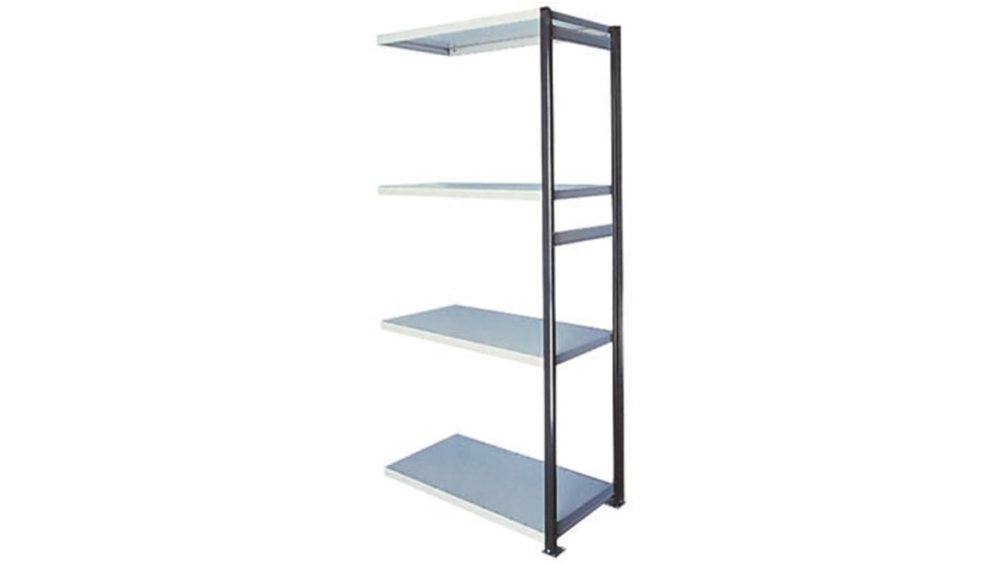 RS PRO Steel Grey Modular Shelving Open Extension Bay, 2100mm, 1000mm x 1m x 400mm