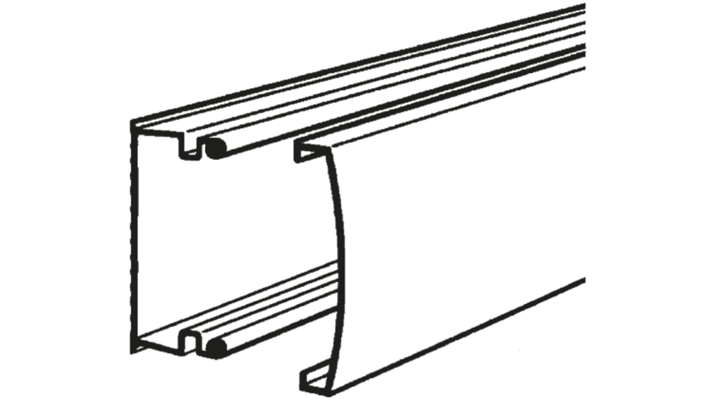 Planet-Wattohm Keva White Mini Trunking - Closed Slot, W22 mm x D12mm, L2.1m, PVC