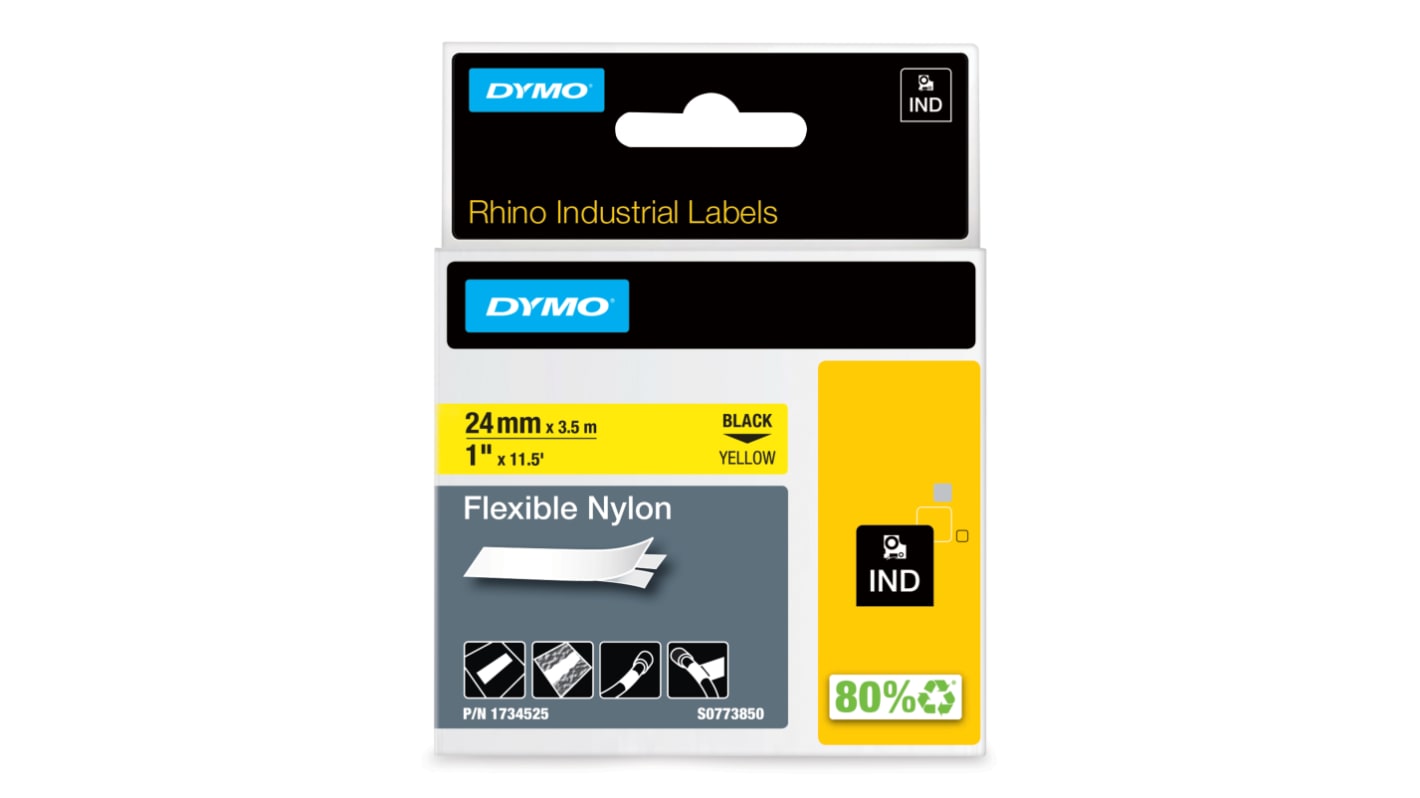 Ruban pour étiqueteuse Dymo sur Jaune