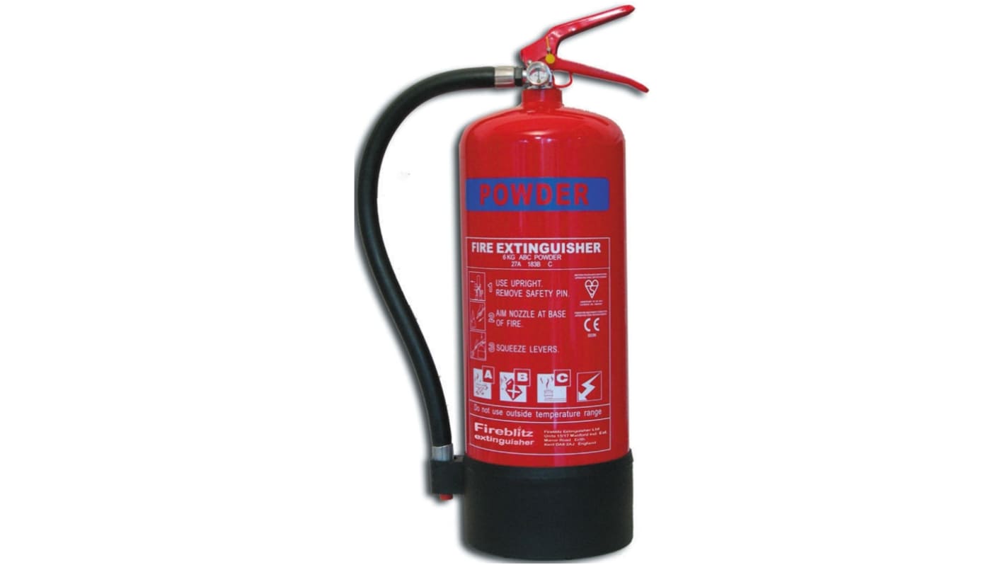 Fireblitz 4kg Dry Powder Fire Extinguisher for Electrical, Vehicle (A, B, C)