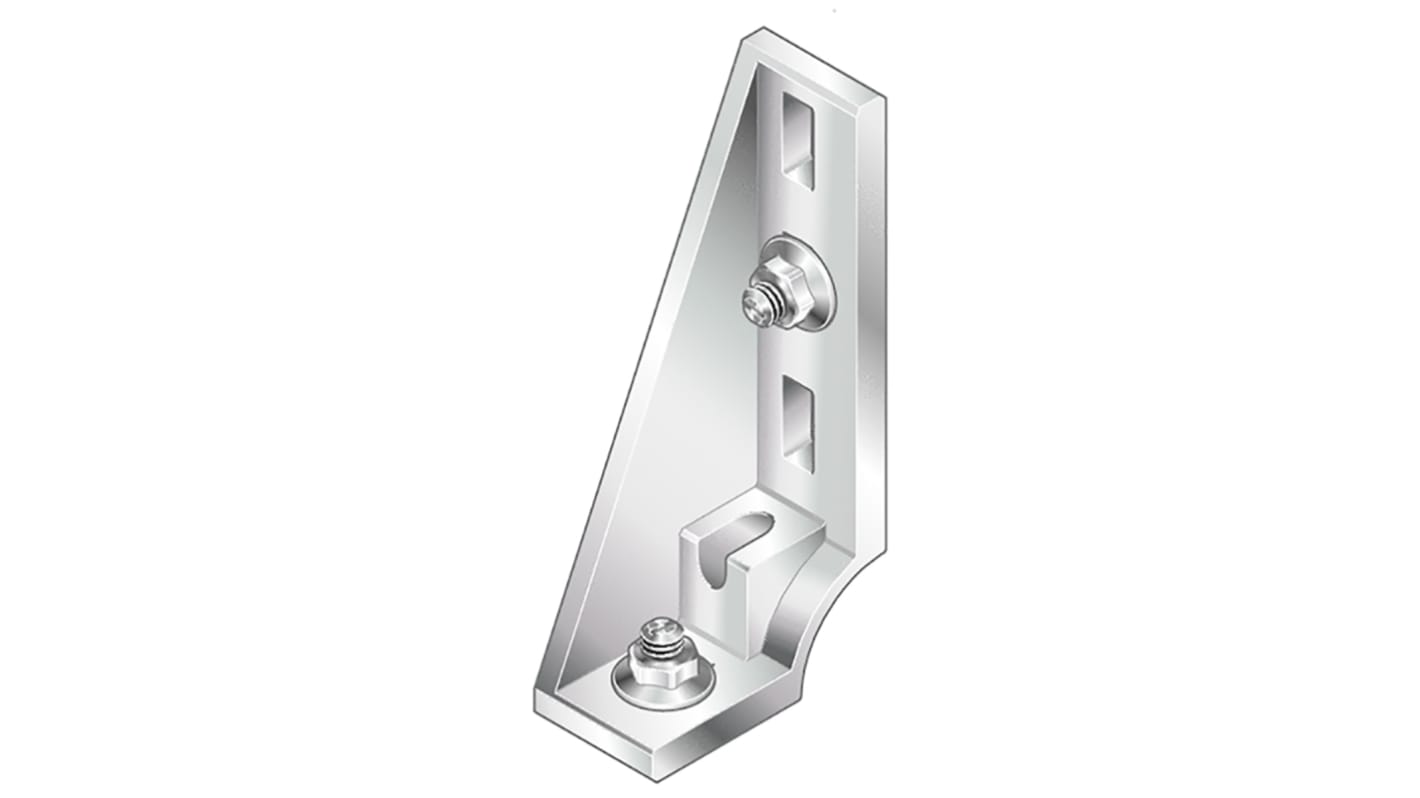 Equerre de fixation au sol Bosch Rexroth, profilé 30 mm, L. 120mm, filetage M6, rainure 8mm en Aluminium