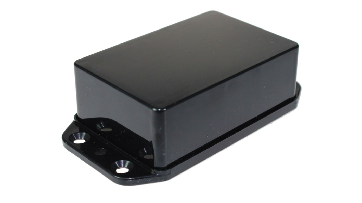 CAMDENBOSS Series 2000 Series Black ABS Enclosure, IP65, Flanged, Black Lid, 95 x 50 x 27mm