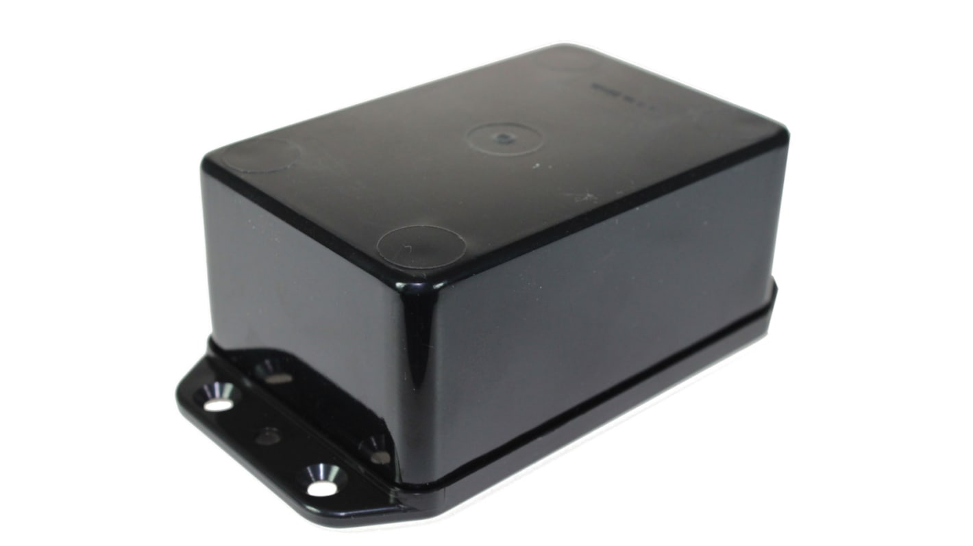 CAMDENBOSS Series 2000 Series Black ABS Enclosure, IP65, Flanged, Black Lid, 120 x 50 x 25mm