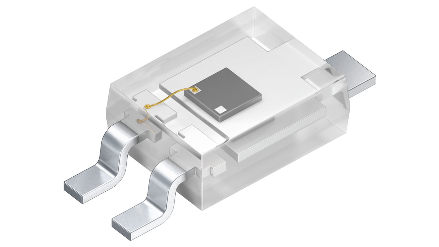 Fototransistor NPN ams OSRAM de amplio espectro, rango onda λ 350 → 970 nm, corriente Ic 20mA, mont. SMD, DIP