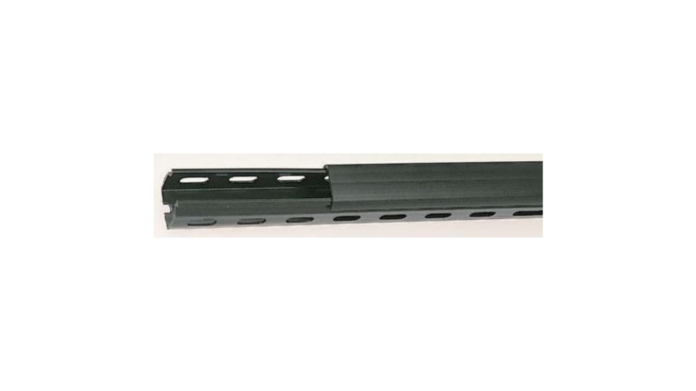 Betaduct Black Slotted Panel Trunking - Closed Slot, W15 mm x D15mm, L1m, PVC