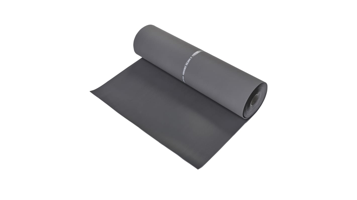 Tappetino di sicurezza elettrica Coba Europe, 2.5m x 1m x 9mm, col. Grigio, Antiscivolo