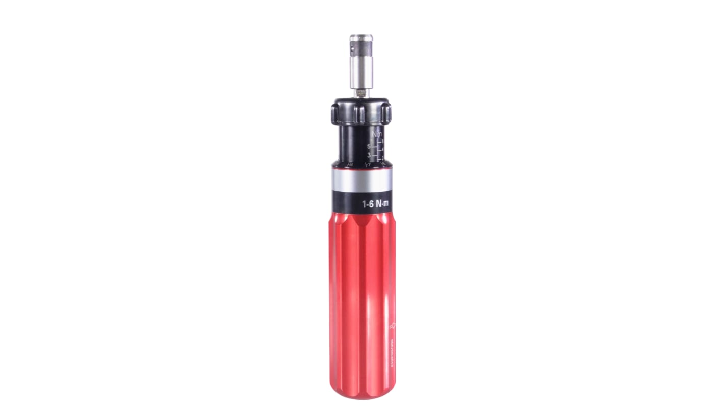 NEUTRAL Pre-Settable Hex Torque Screwdriver, 1 → 6Nm, 1/4 in Drive, ±6 % Accuracy