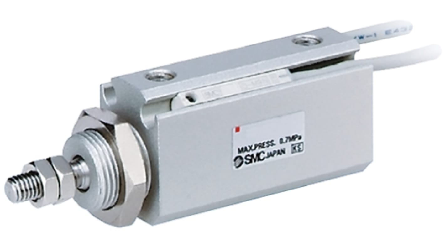 SMC Pneumatic Piston Rod Cylinder - 6mm Bore, 15mm Stroke, CJP2 Series, Double Acting