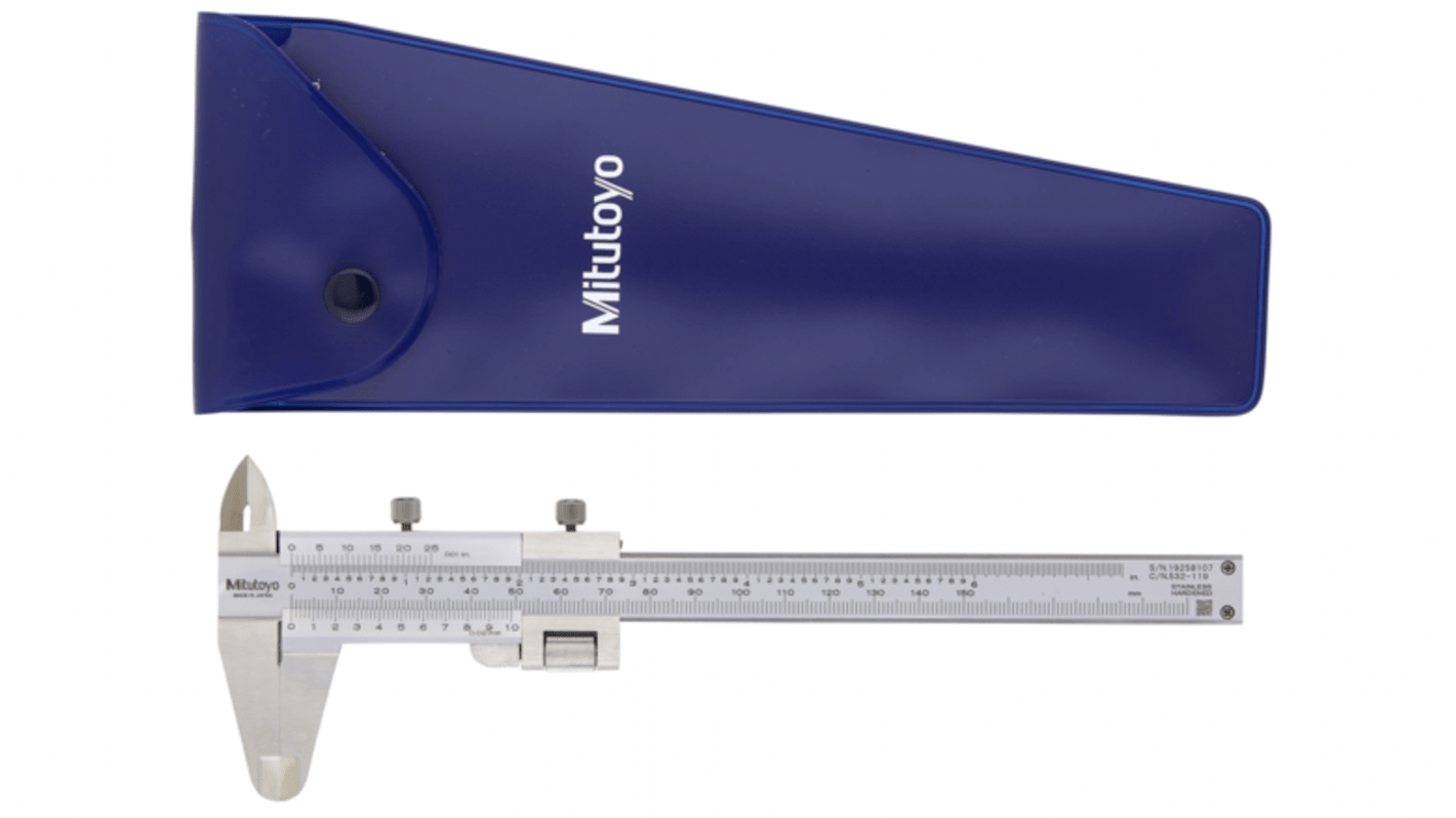 Mitutoyo 130mm, 5in Digital Caliper 0.02 mm Resolution, Imperial, Metric