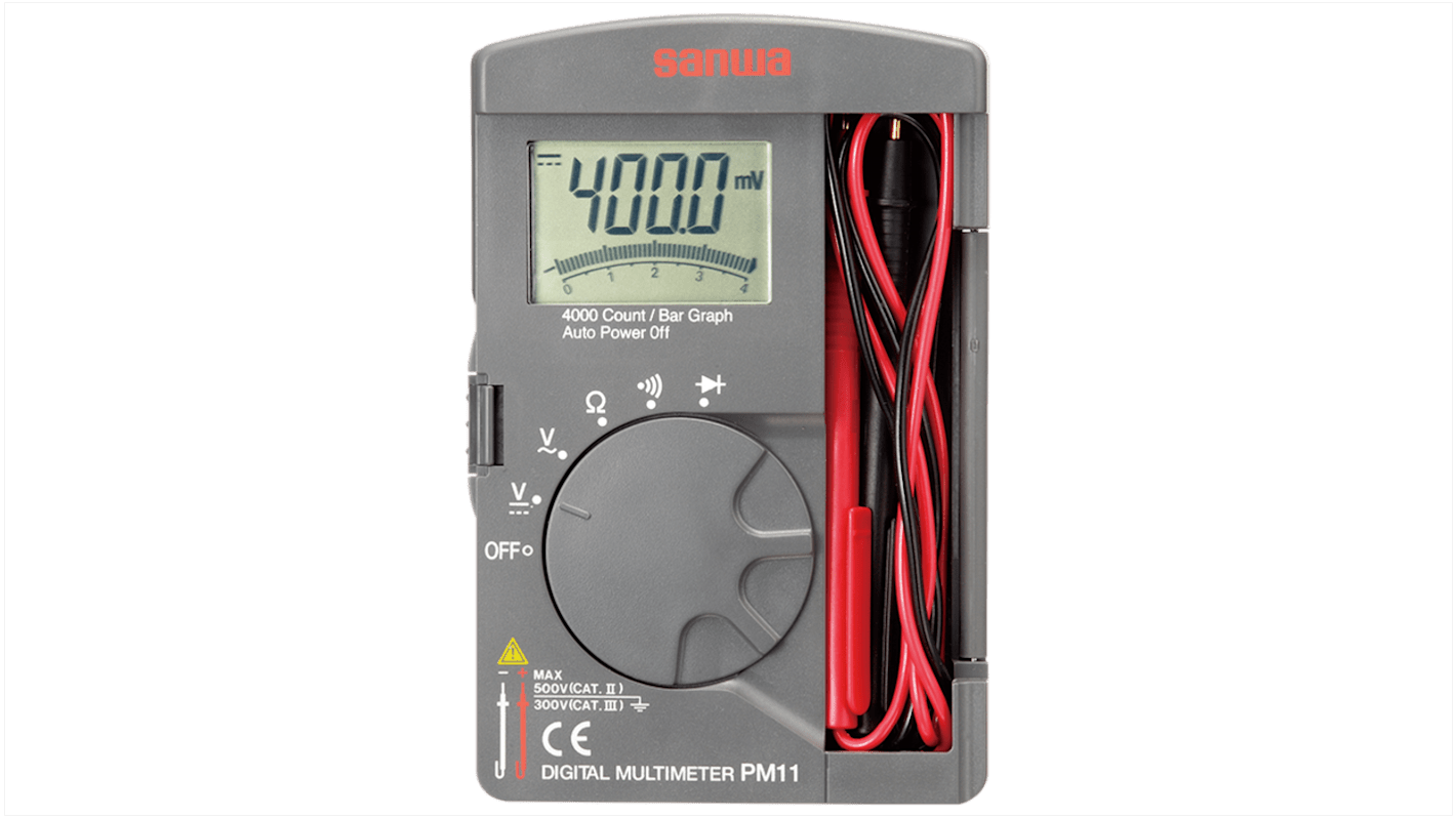 Sanwa Electric Instruments デジタルマルチメータ, 分解能：0.1mVdc, PM11