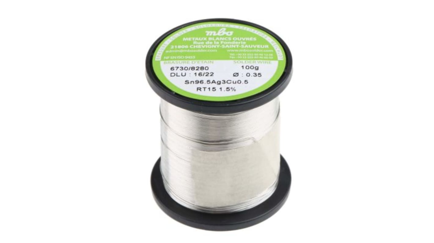 MBO Wire, 0.35mm Lead Free Solder, 217°C Melting Point