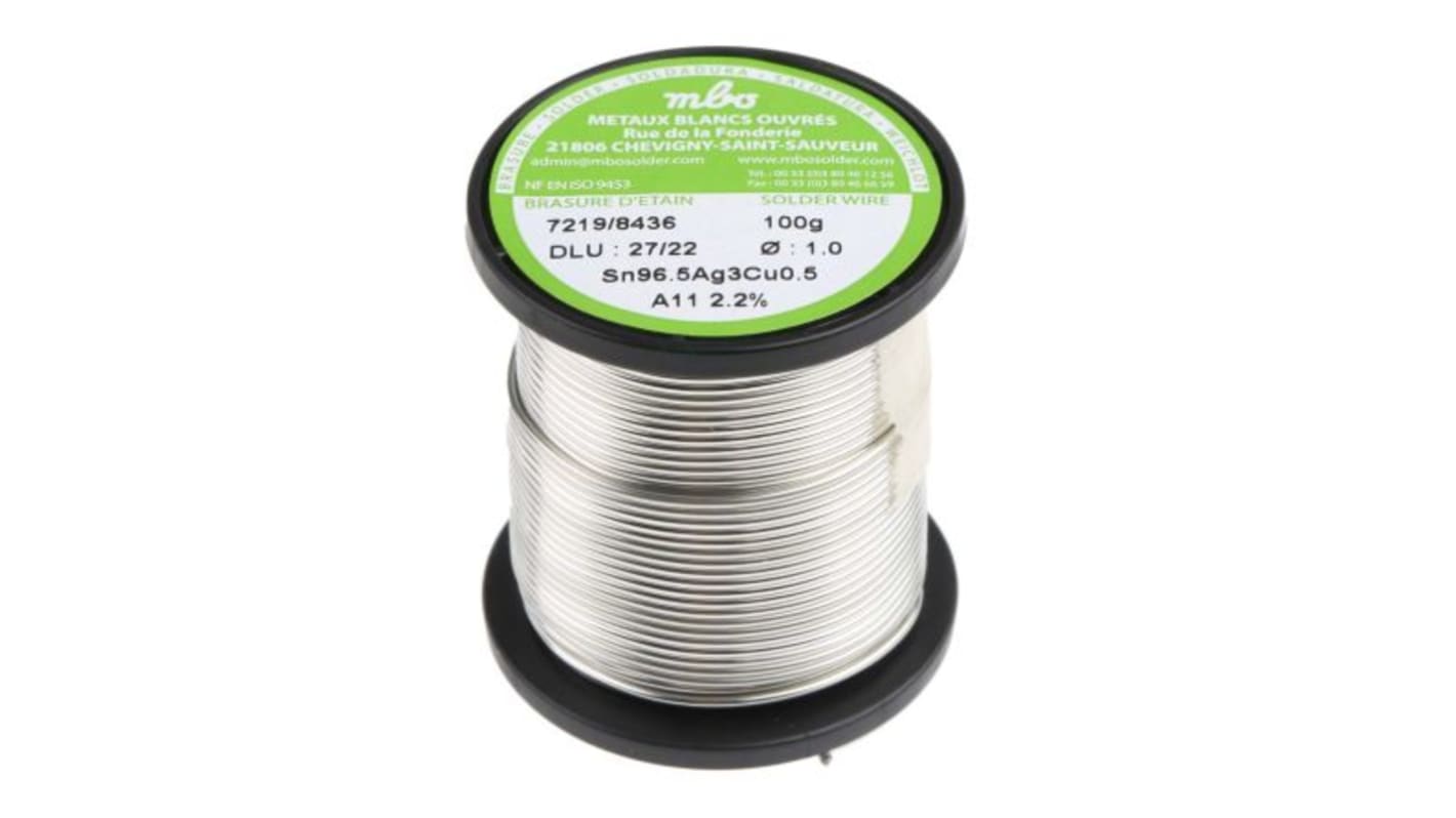 MBO Wire, 1mm Lead Free Solder, 217°C Melting Point