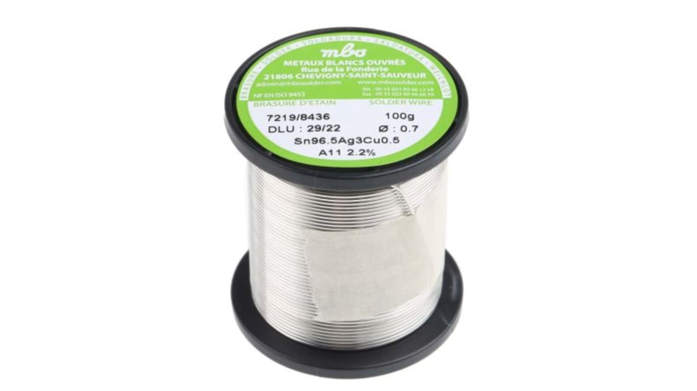 MBO Wire, 0.7mm Lead Free Solder, 217°C Melting Point