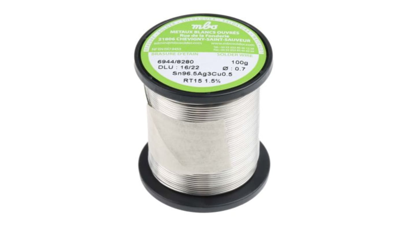 MBO Wire, 0.7mm Lead Free Solder, 217°C Melting Point