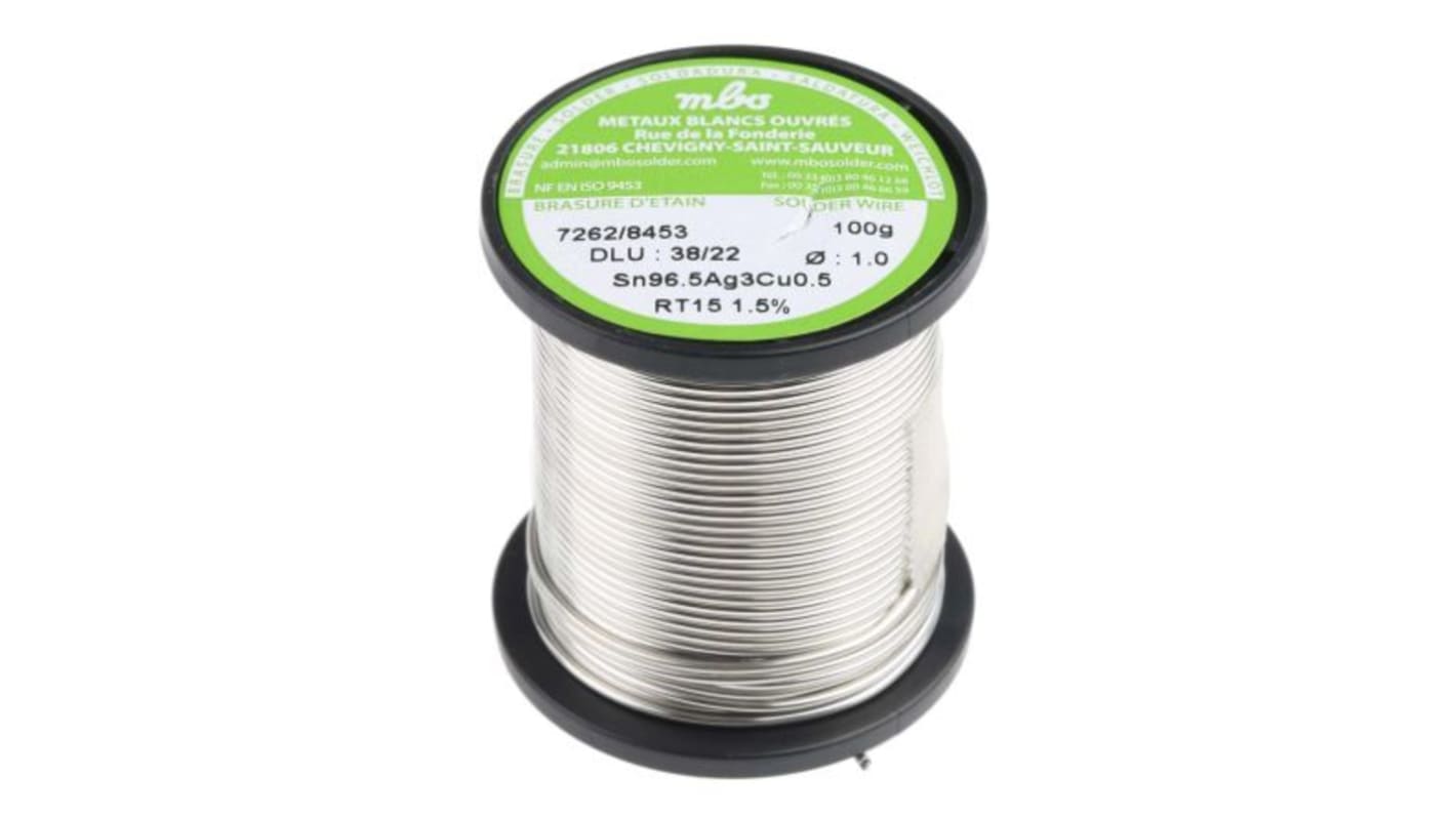 MBO Wire, 1mm Lead Free Solder, 217°C Melting Point