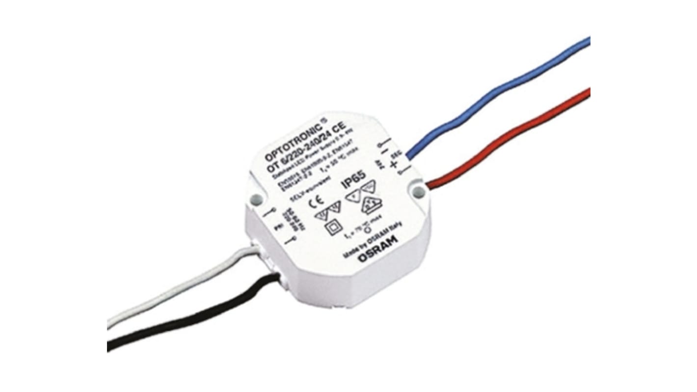 OT 6/200240/24 CE Osram LED Driver, 24V Output, 6W Output, 250mA Output, Constant Voltage RS