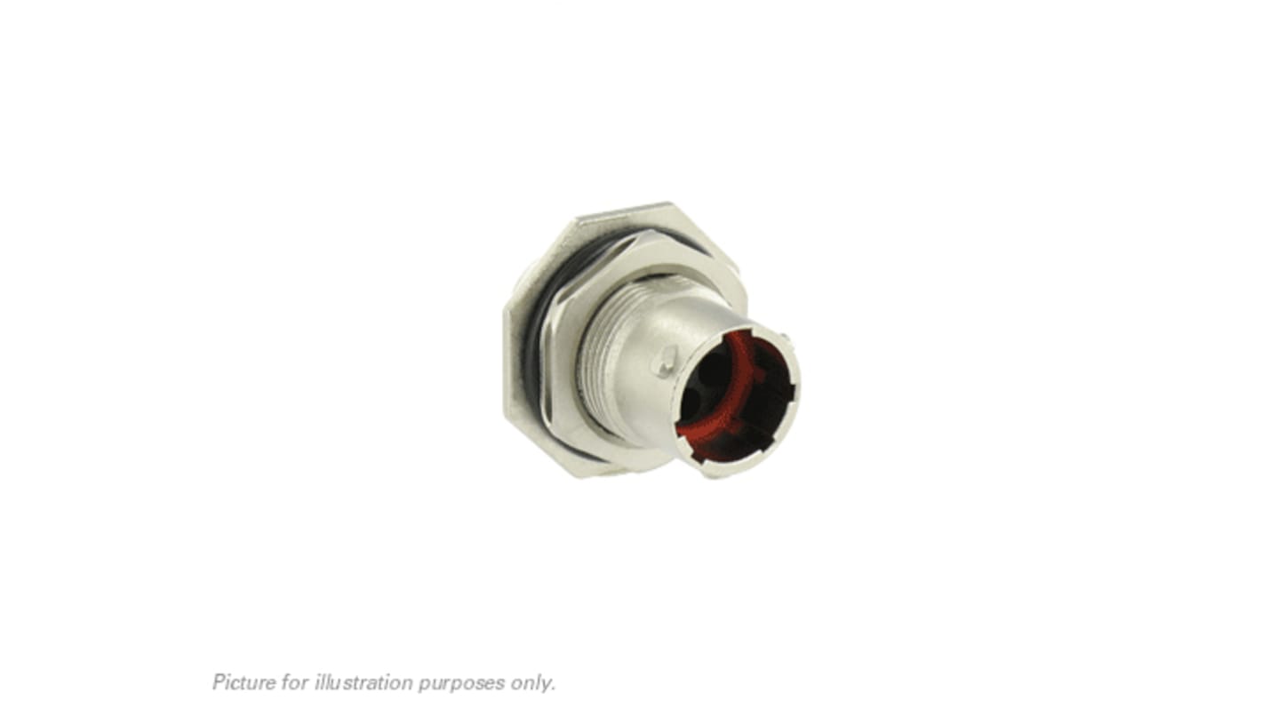 Conector circular Souriau Sunbank by Eaton hembra serie UT0 de 4 vías macho, tamaño carcasa 10, Montaje en Panel, IP68,