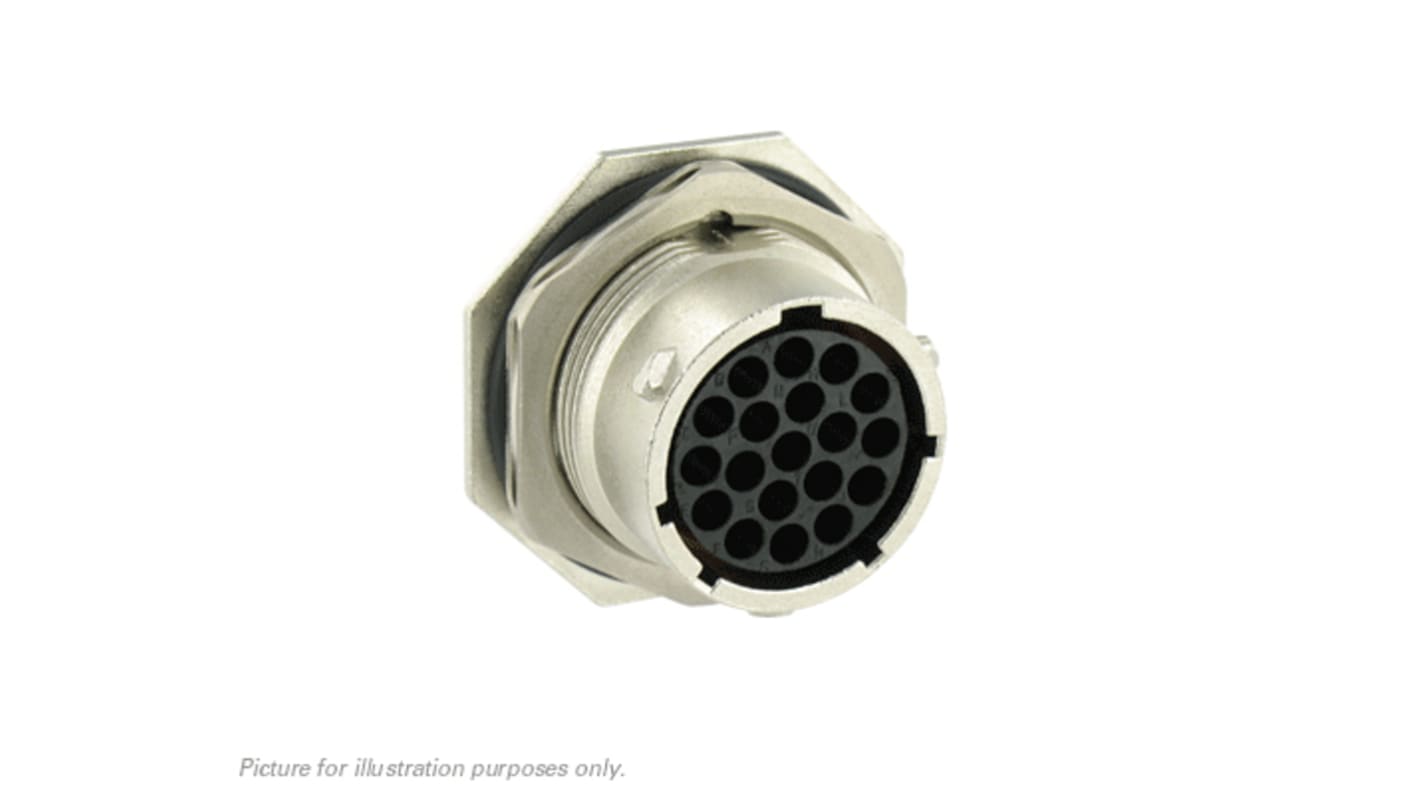 Souriau Circular Connector, 8 Contacts, Panel Mount, Socket, Male, IP68, IP69K, UT0 Series