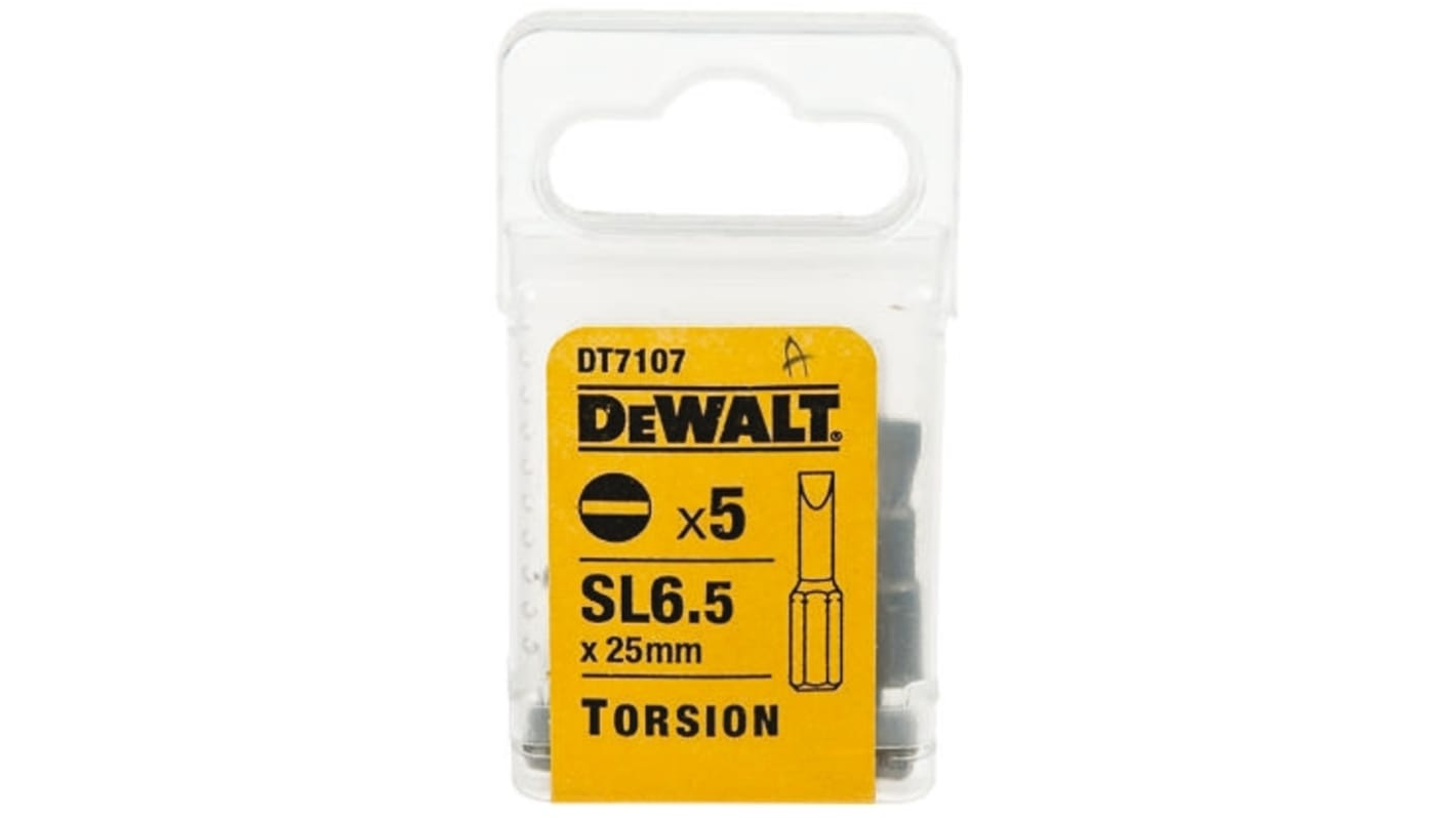 DeWALT Slotted Screwdriver Bit, SL6.5 Tip