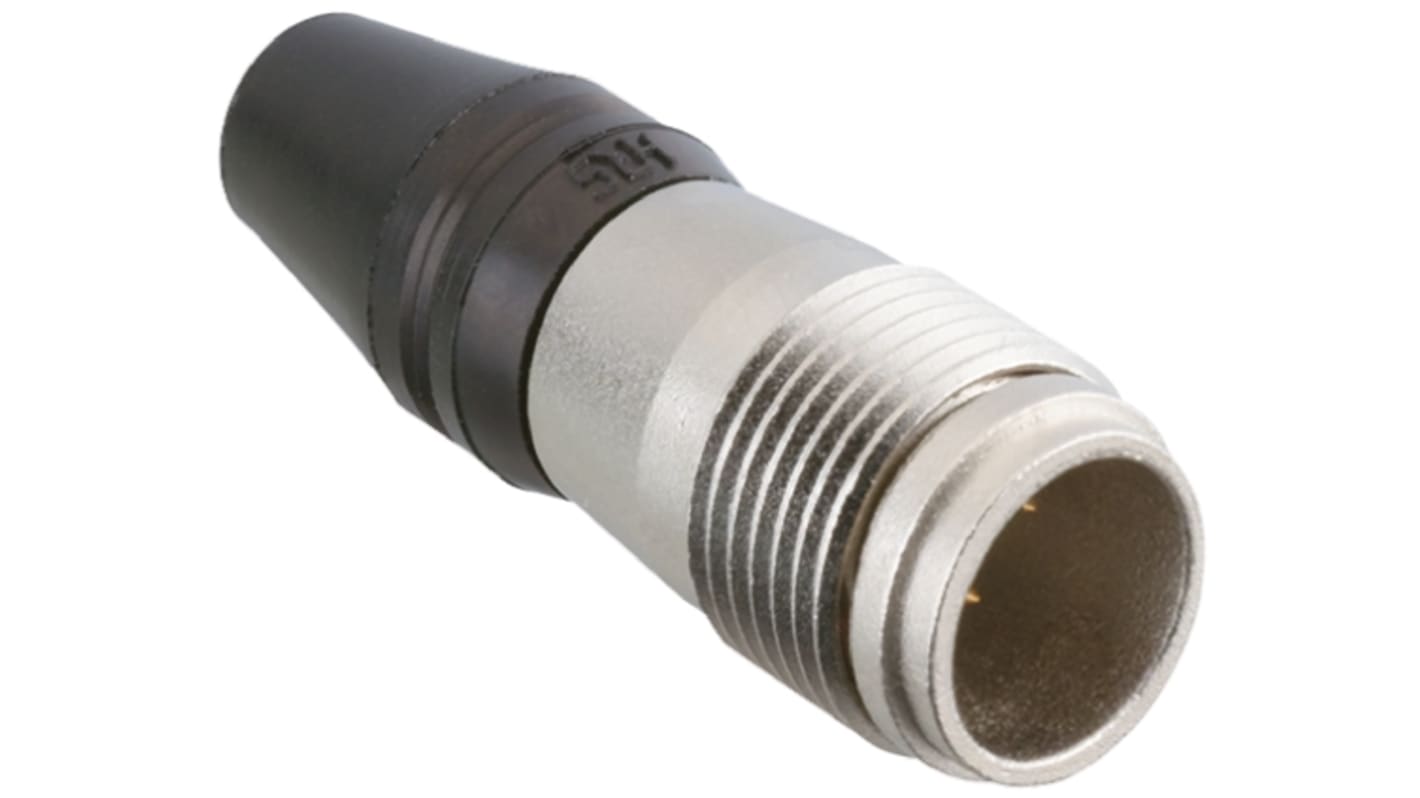 Hirose Circular Connector, 6 Contacts, Cable Mount, Micro Connector, Plug, Male, HR25 Series