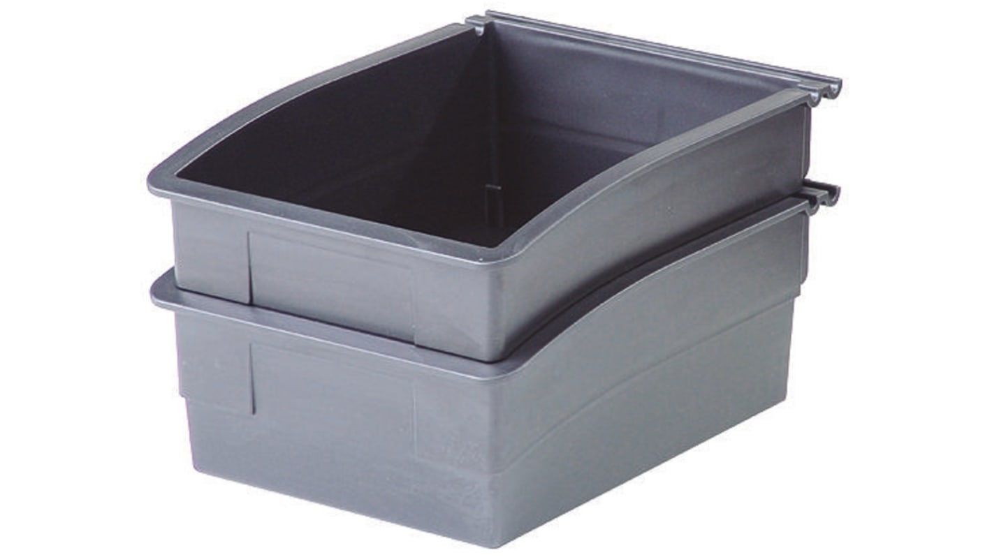 Licefa Plastic Storage Bin, 82mm x 210mm, Black