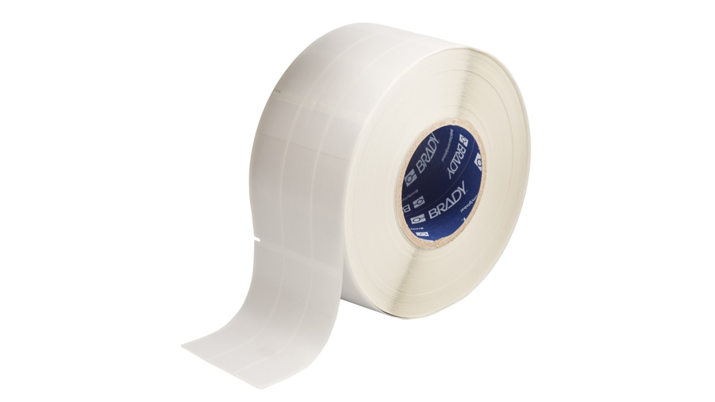 Brady B-427 Self-laminating Vinyl på Hvid/gennemsigtig Kabelmærker, 95.25mm mærkatlængde