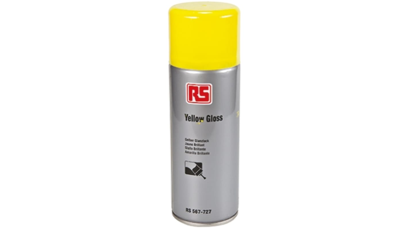 Peinture aérosol RS PRO, Jaune Brillant, 400ml