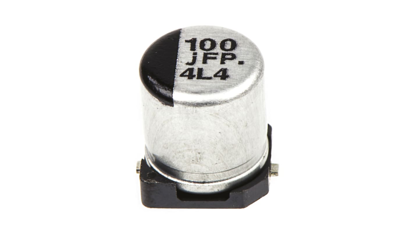 Panasonic 100μF Aluminium Electrolytic Capacitor 6.3V dc, Surface Mount - EEEFPJ101UAR