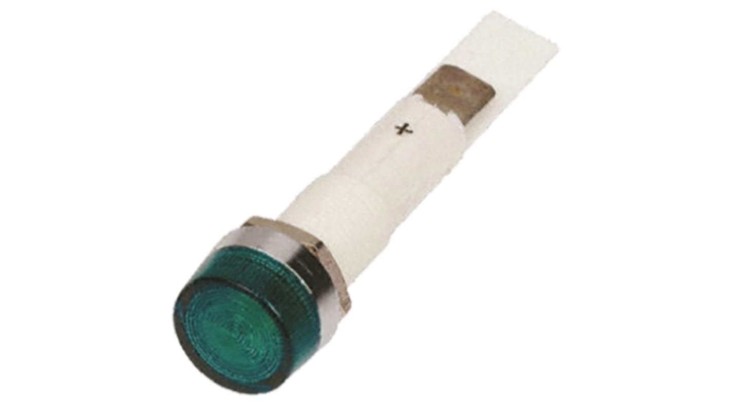 Arcolectric (Bulgin) Ltd Green Neon Panel Mount Indicator, 12V, 10mm Mounting Hole Size