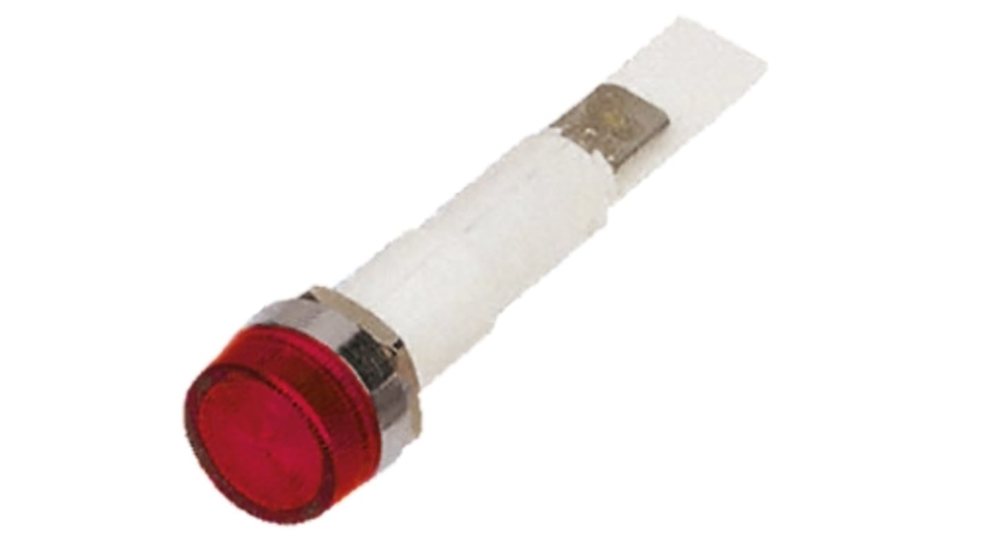 Indicatore da pannello Arcolectric (Bulgin) Ltd Rosso Neon, 110V ca, Sporgente, foro da 10mm