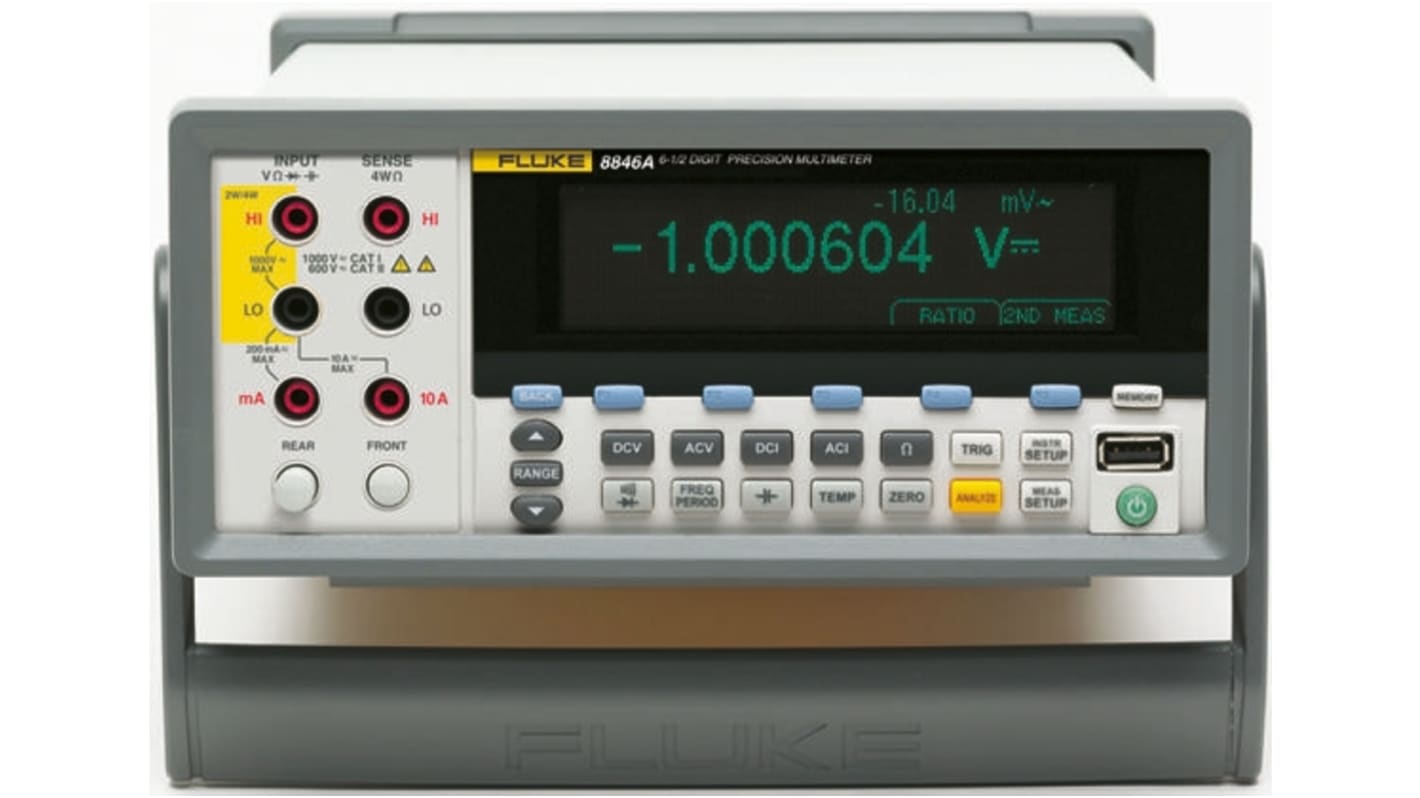 Fluke 8846A, TischDigital Multimeter, CAT I, CAT II 1000V ac / 10A ac, 1GΩ