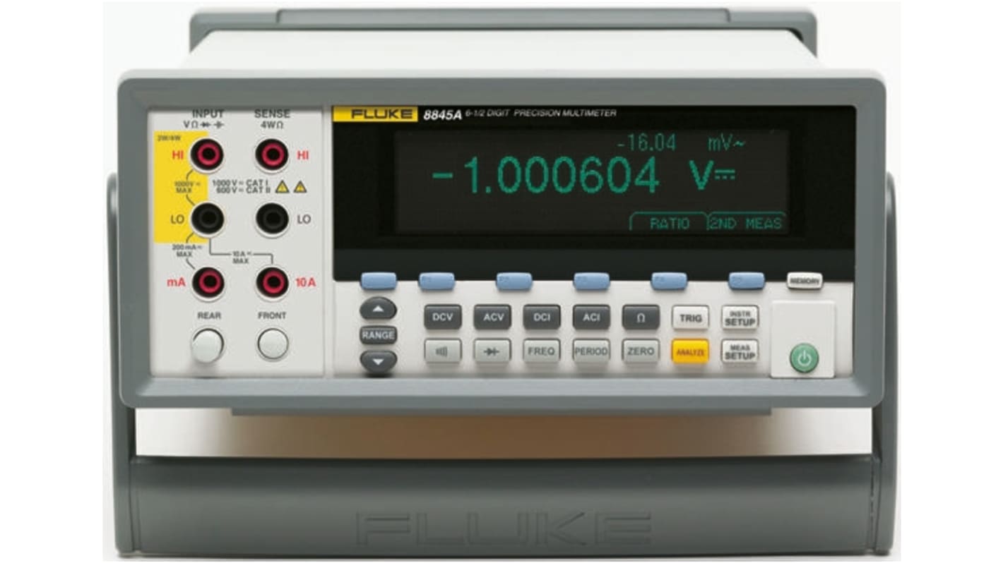 Fluke 8845A, TischLCD - Punktmatrix Digital-Multimeter, CAT I, CAT II 1000V ac / 10A ac, 100MΩ