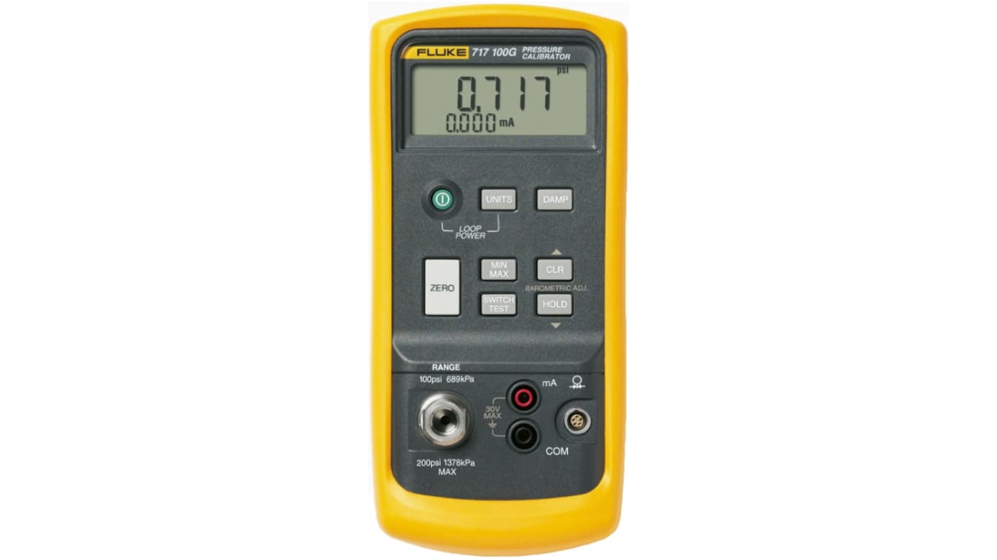 Calibrador de presión Fluke 717, calibrado RS, presión de -850mbar → 6.895bar