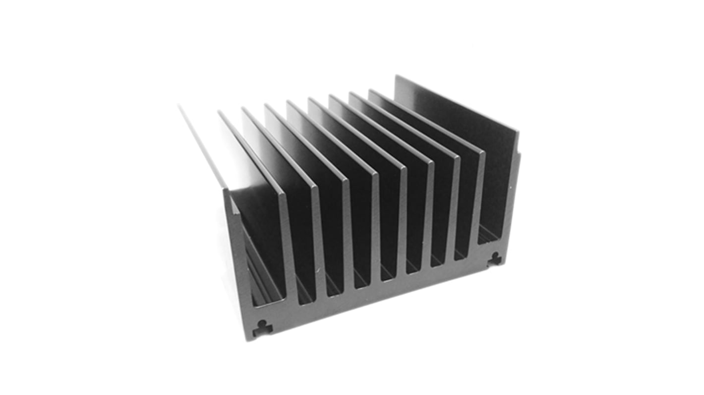 Heatsink, Universal Rectangular Alu, 0.5K/W, 250 x 119 x 63mm