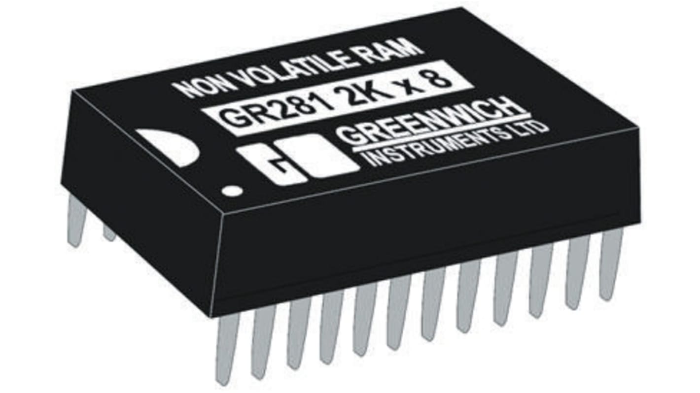 NVRAM STMicroelectronics M48Z12-70PC1, 24 pines, PCDIP, 16kbit, 70ns, Montaje en orificio pasante, 4.5 V a 5.5 V