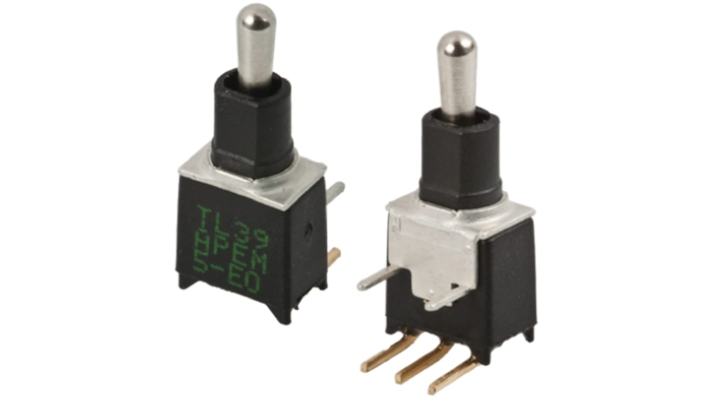 TL46W0050 APEM Toggle Switch, PCB Mount, OnOn, DPDT, Through Hole