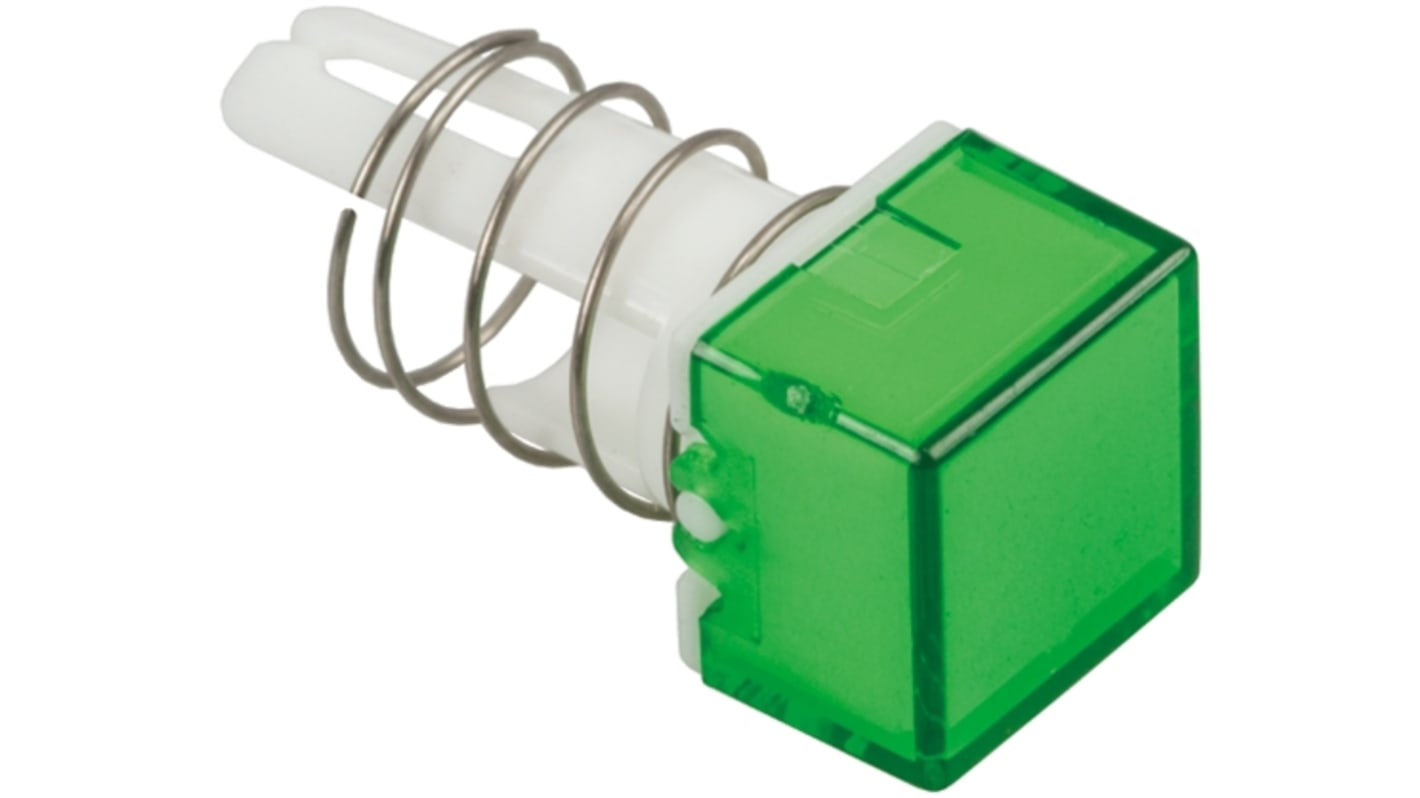 Nyomógomb lencse Zöld, Négyzet alakú, használható: (A8 sorozat)-val