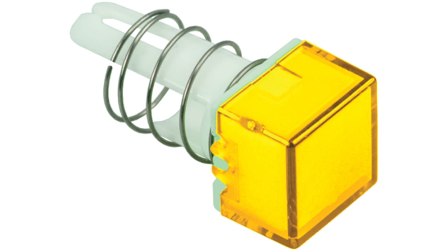 Embellecedor para botón pulsador Amarillo Cuadrado para uso con Serie A8