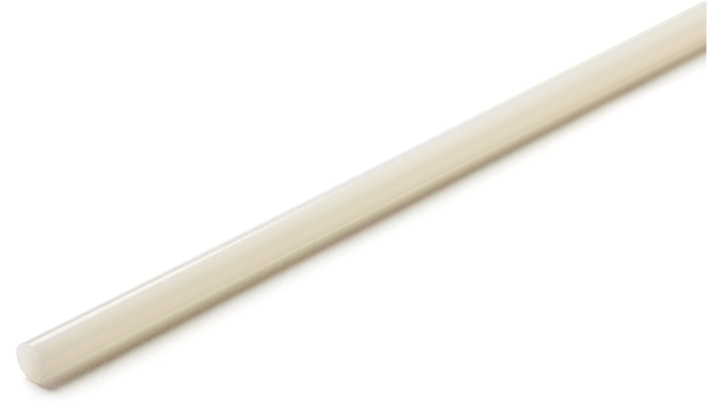 Varilla de nylon, Blanco, 1m x 10mm