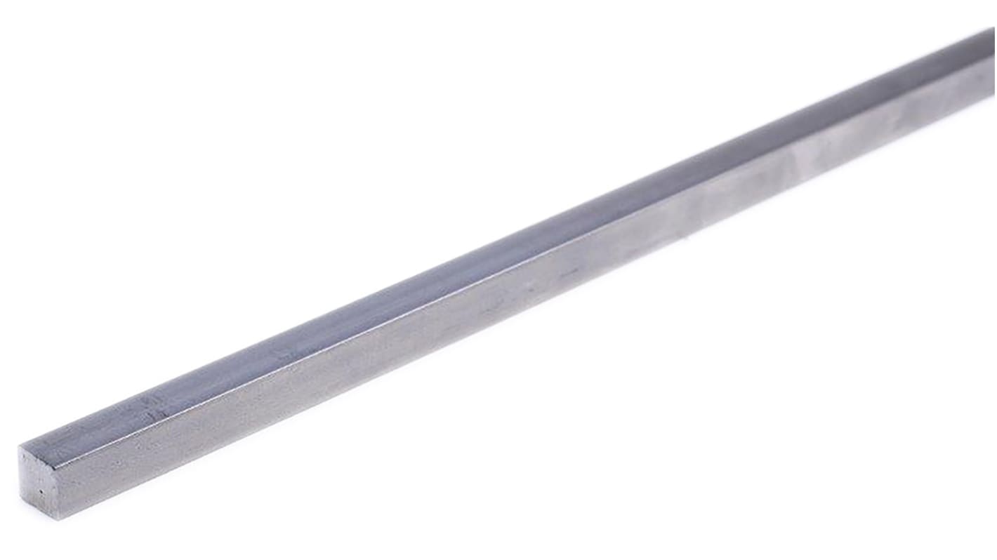 RS PRO Key Steel Square Bar, 4mm W, 4mm H, 330mm L