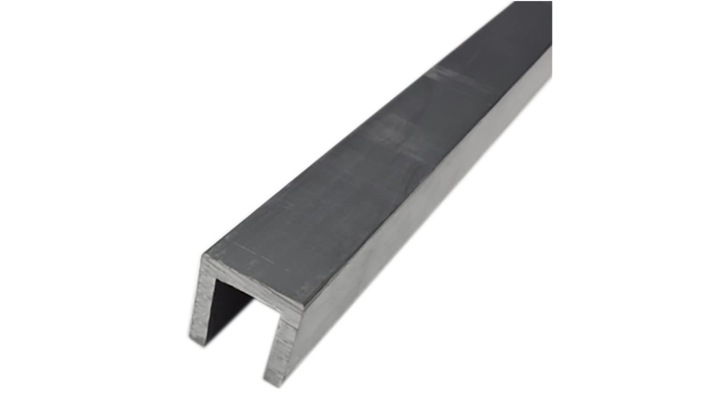 HE9TF Aluminium Metal Channel 1m x 1/2in x 1/2in x 1/8in