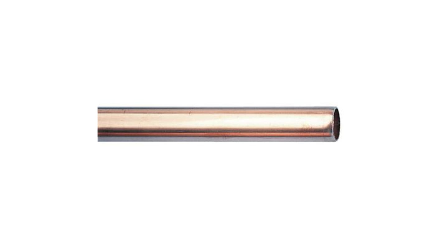 RS PRO 40 bar 2m Long Copper Pipe, 28mm Outer Diam.