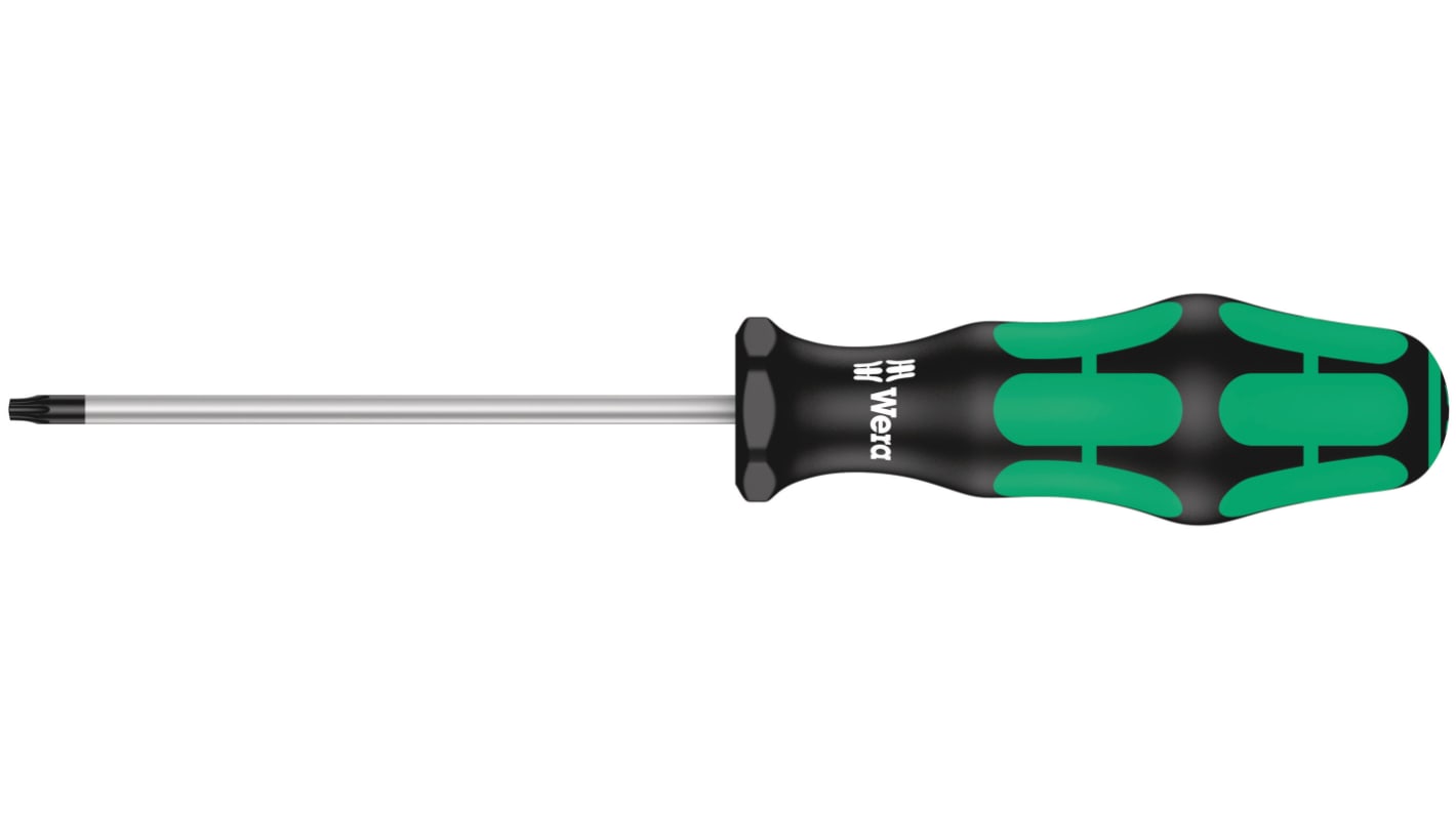 Destornillador estándar Wera, tipo Destornillador estándar, punta Inviolable Torx T15, hoja de 80 mm