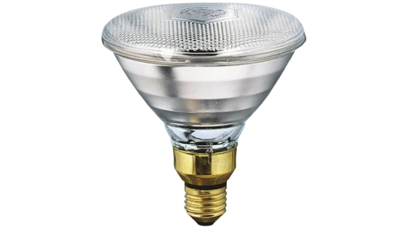 Philips Lighting Infrarotlampe, Klar, 100 W, E27, 240/250 V, 136 mm lang, 128mm Ø, 2400K, 5000h Lebensdauer