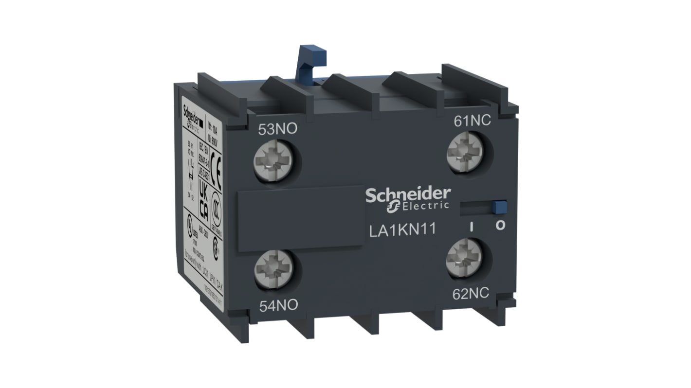 Schneider Electric LA1K Hilfskontakt 2-polig, 2 Schließer Frontmontage mit Schraubanschluss Anschluss 10 A, 600 Vac