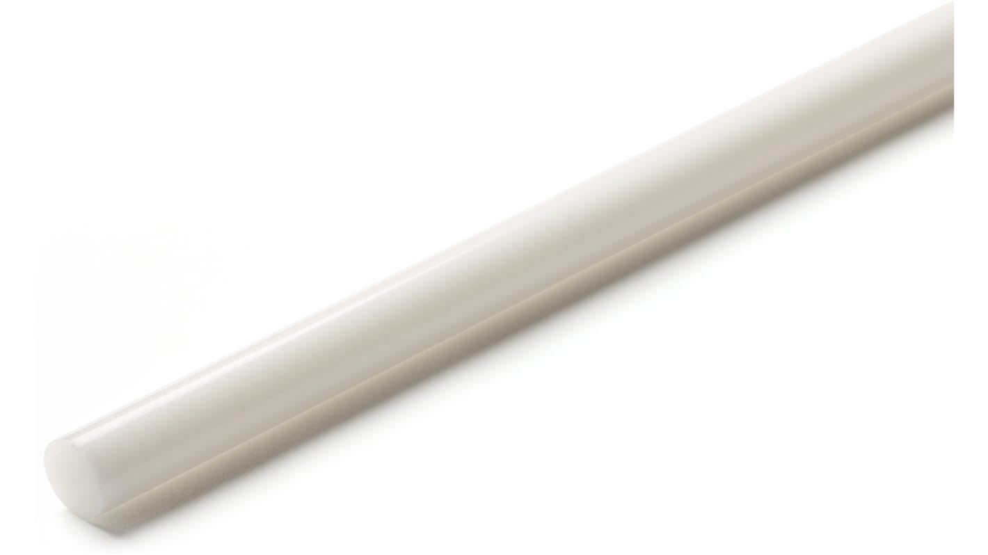 Varilla de acetal, Blanco, 1m x 12mm